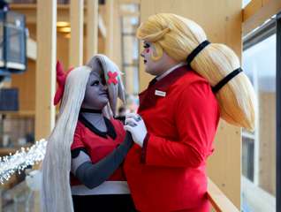 Desucon Frostbite 2025 » Kisaajakuvat » ECG-karsinta » heartgrenaded & witchyblitzhycos - Charlie Morningstar & Vaggie